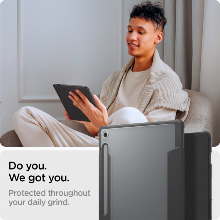 Θήκη Spigen SGP ULTRA HYBRID PRO FOLIO για SAMSUNG GALAXY TAB S10 FE+ 13.1 2025 , X620B με Υποδοχή Στυλό - ΜΑΥΡΟ - ACS09446