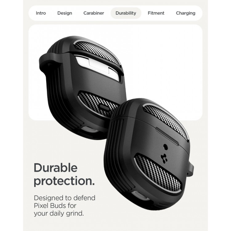 Θήκη Spigen SGP Rugged Armor για Google Pixel Buds 2a - ΜΑΥΡΟ - ACS09480