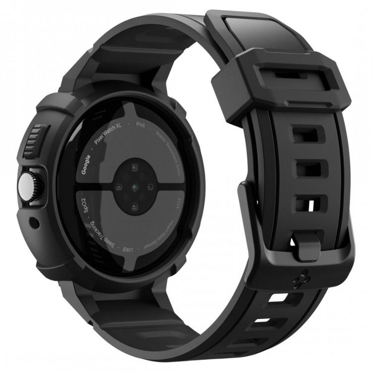 Θήκη Spigen SGP Rugged Armor PRO με λουράκι για Google Pixel Watch 4 41mm (2025) - ΜΑΥΡΟ - ACS09484
