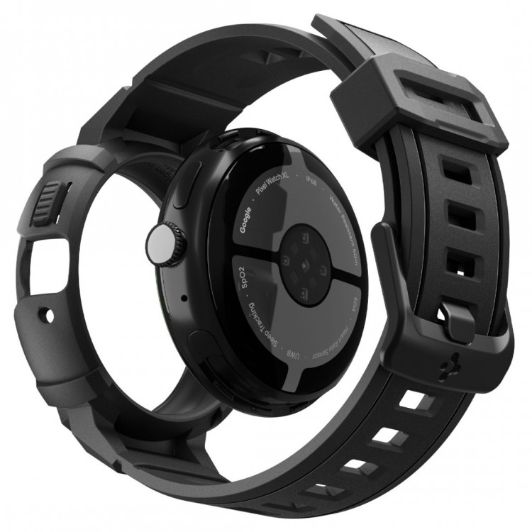Θήκη Spigen SGP Rugged Armor PRO με λουράκι για Google Pixel Watch 4 41mm (2025) - ΜΑΥΡΟ - ACS09484