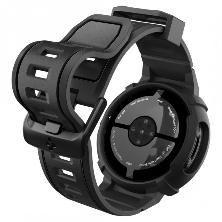 Θήκη Spigen SGP Rugged Armor PRO με λουράκι για Google Pixel Watch 4 41mm (2025) - ΜΑΥΡΟ - ACS09484