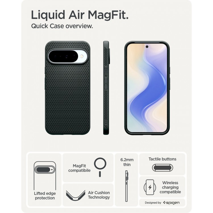 Θήκη Spigen SGP LIQUID AIR MagSafe για Google Pixel 10 Pro/Pixel 10 5G 2025 - Abyss ΠΡΑΣΙΝΟ - ACS09696