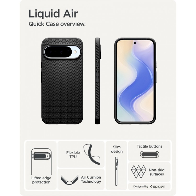 Θήκη Spigen SGP LIQUID AIR για Google Pixel 10 Pro/Pixel 10 5G 2025 - ΜΑΥΡΟ - ACS09714 Θήκη Spigen SGP LIQUID AIR για Google Pixel 10 Pro/Pixel 10 5G 2025 - ΜΑΥΡΟ - ACS09714