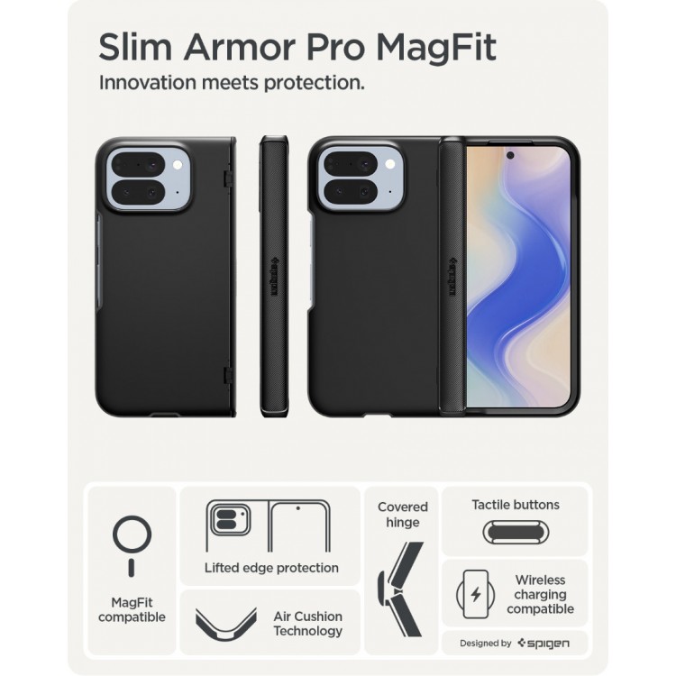 Θήκη Spigen SGP Slim Armor Pro MagSafe/Pixelsnap για Google Pixel 10 Pro Fold 2025 - ΜΑΥΡΟ - ACS09741