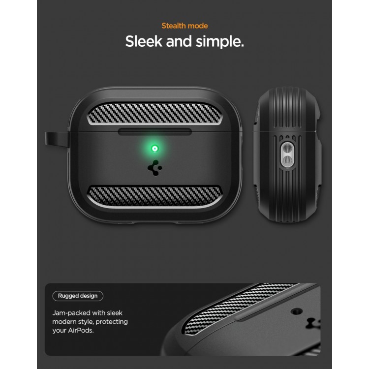 Θήκη Spigen SGP ULTRA RUGGED ARMOR για Apple AirPods PRO 3 2025 - ΜΑΥΡΟ - ACS09822