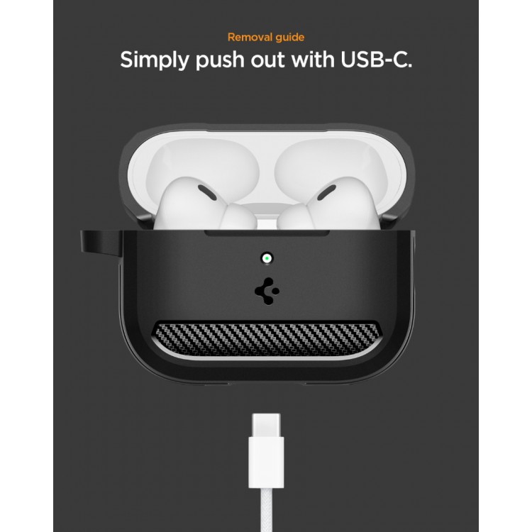 Θήκη Spigen SGP ULTRA RUGGED ARMOR για Apple AirPods PRO 3 2025 - ΜΑΥΡΟ - ACS09822