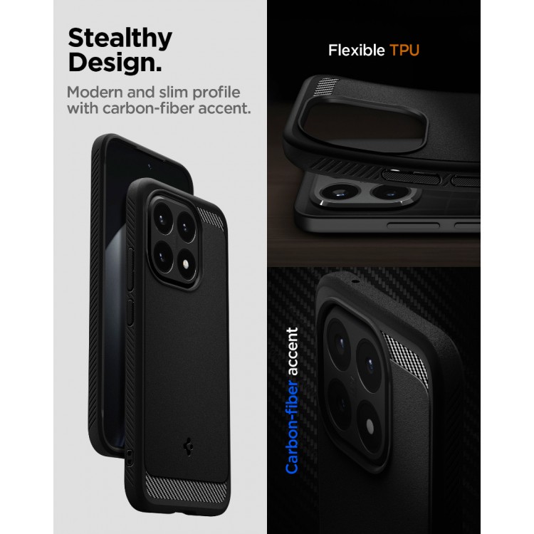 Θήκη Spigen SGP Rugged Armor για XIAOMI 15T - ΜΑΥΡΟ - ACS10459