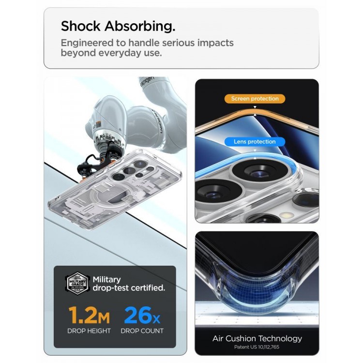 Θήκη Spigen SGP Ultra Hybrid MagFit MagSafe για Samsung Galaxy S26 ULTRA 5G 2026 - zero one ΛΕΥΚΟ - ACS10683