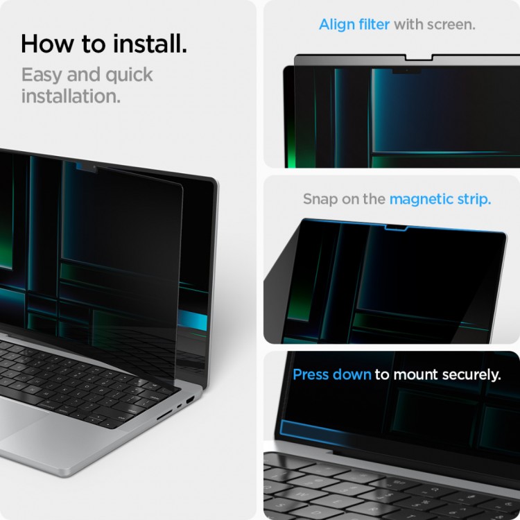 Spigen SGP Γυαλί προστασίας SafeView Privacy 9H Glas.tR Slim 1 Pack για APPLE MacBook Pro 16" M4 2024/M3 2023/ M2 2023/M1 2021 - AFL06157
