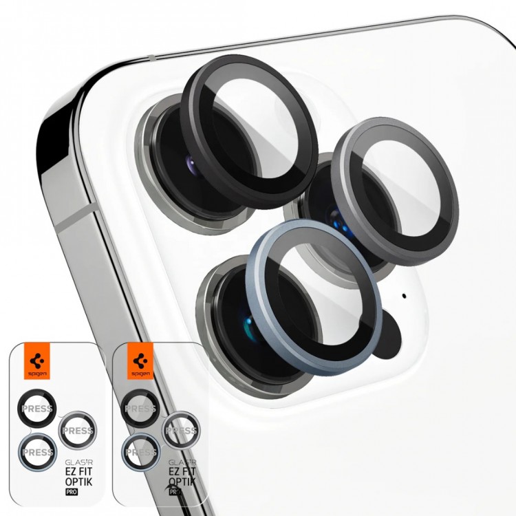 Spigen SGP Glass EZ Fit Optik Pro CAMERA LENS για Apple iPhone 16/15/14 Pro/ 16/15/14 Pro Max - Zero one - 2 TEM. - AGL06159