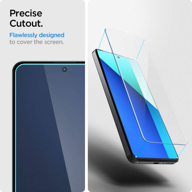 SPIGEN SGP Γυαλί προστασίας GLAS.TR SLIM 2-PACK για Xiaomi Redmi Note 13 4G - 2 τεμ. - AGL08295 - ΔΙΑΦΑΝΟ