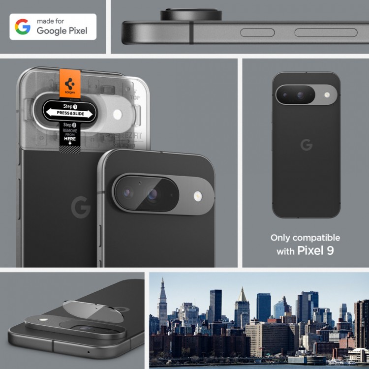 Spigen SGP GLAS.tR SLIM Optik Γυαλί προστασίας 9H Camera Lens για CAMERA για Google Pixel 9 - ΔΙΑΦΑΝΟ - 2 τεμ. - AGL08443