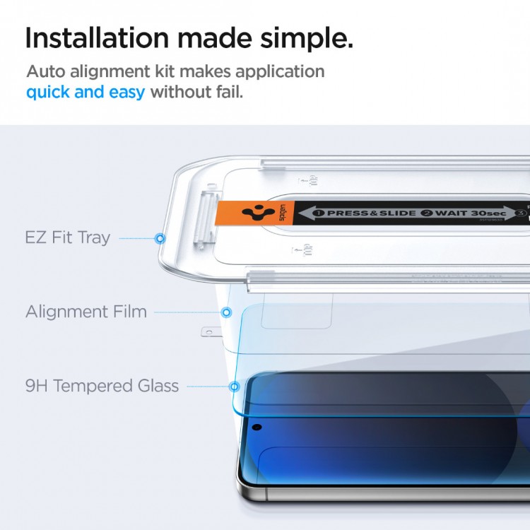 Spigen SGP Γυαλί προστασίας ALM GLAS.tR SLIM FC για SAMSUNG GALAXY S24 FE / GALAXY A56 5G - 2 TEM - ΔΙΑΦΑΝΟ - AGL08729