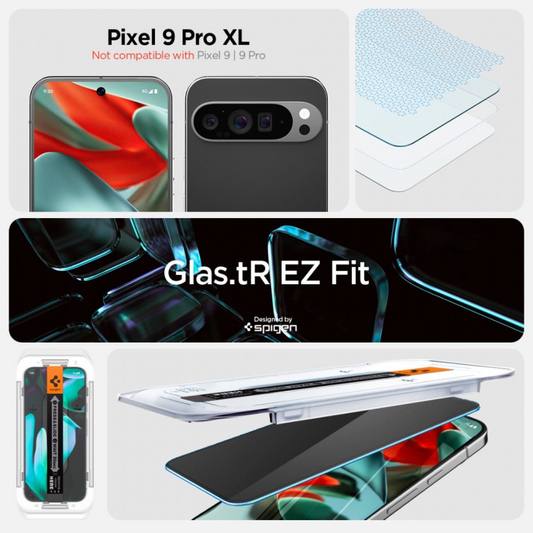 Spigen SGP Γυαλί προστασίας Privacy GLAS.tR ”EZ FIT” 2-PACK SLIM FC για Google Pixel 9 Pro XL , 2 TEM - ΔΙΑΦΑΝΟ - AGL09313