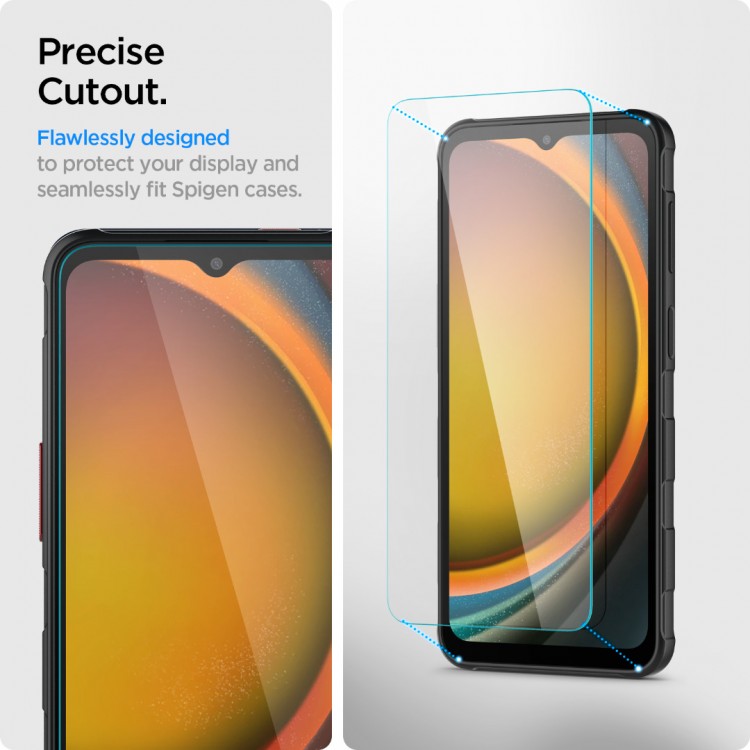 SPIGEN SGP TEMPERED GLASS GLAS.TR SLIM 2-PACK for SAMSUNG GALAXY XCOVER 7 / 7 PRO - 2 ΤΕΜ - AGL09407 - ΔΙΑΦΑΝΟ 