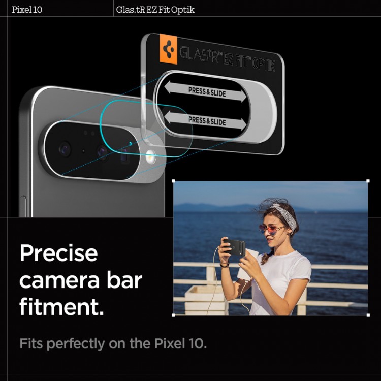 Spigen SGP GLAS.tR EZ FIT Optik PRO Γυαλί προστασίας 9H Camera Lens για CAMERA για Google Pixel 10 2025 - ΔΙΑΦΑΝΟ - 2 τεμ. - AGL09661
