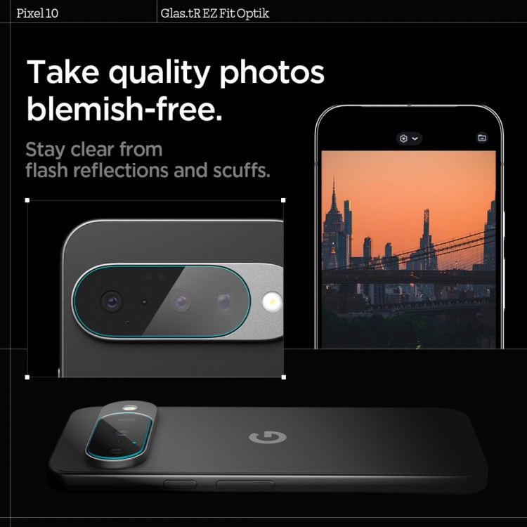 Spigen SGP GLAS.tR EZ FIT Optik PRO Γυαλί προστασίας 9H Camera Lens για CAMERA για Google Pixel 10 2025 - ΔΙΑΦΑΝΟ - 2 τεμ. - AGL09661