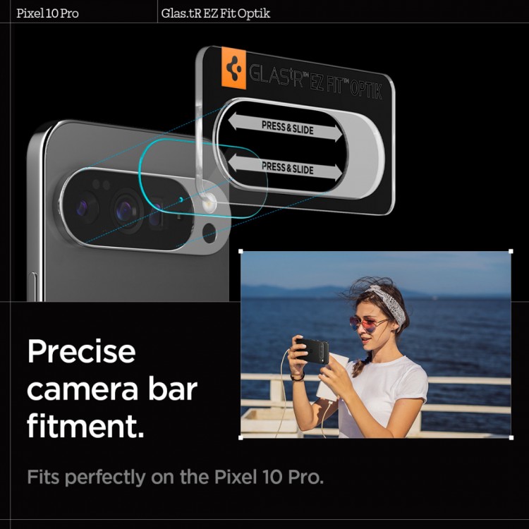 Spigen SGP GLAS.tR EZ FIT Optik PRO Γυαλί προστασίας 9H Camera Lens για CAMERA για Google Pixel 10 PRO 2025 - ΔΙΑΦΑΝΟ - 2 τεμ. - AGL09662