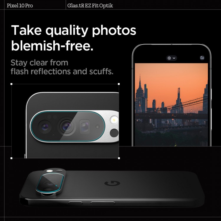 Spigen SGP GLAS.tR EZ FIT Optik PRO Γυαλί προστασίας 9H Camera Lens για CAMERA για Google Pixel 10 PRO 2025 - ΔΙΑΦΑΝΟ - 2 τεμ. - AGL09662