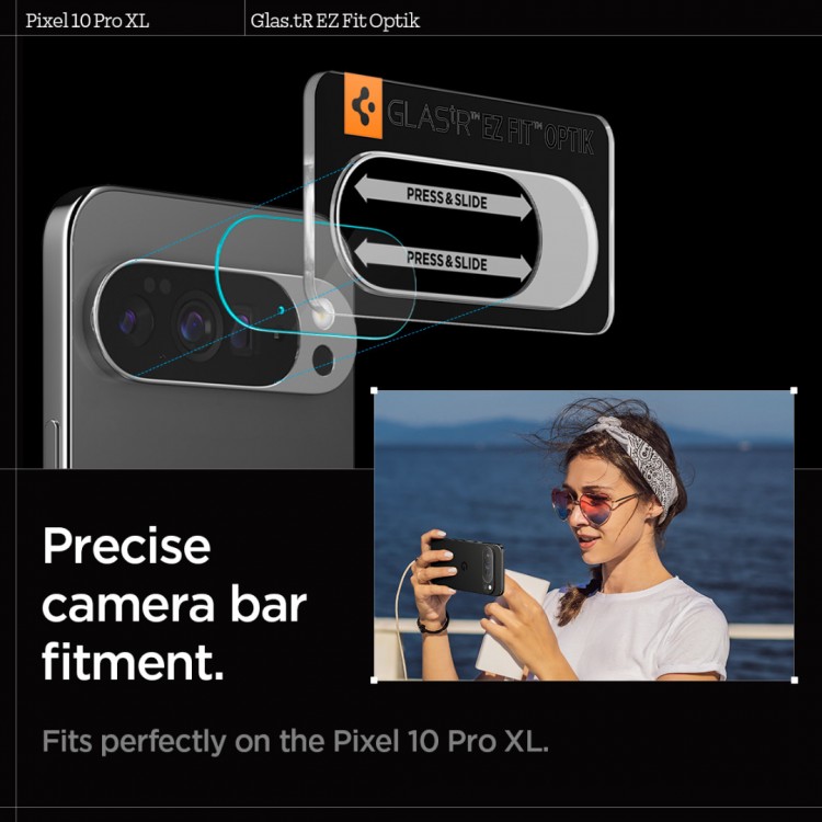 Spigen SGP GLAS.tR EZ FIT Optik PRO Γυαλί προστασίας 9H Camera Lens για CAMERA για Google Pixel 10 PRO XL 2025 - ΔΙΑΦΑΝΟ - 2 τεμ. - AGL09663