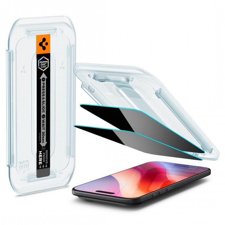Spigen SGP Γυαλί προστασίας Privacy GLAS.tR EZ Fit SLIM CASE FRIENDLY για APPLE iPhone 17 Air 6.6 2025 , 2-TEM - ΔΙΑΦΑΝΟ - AGL09862