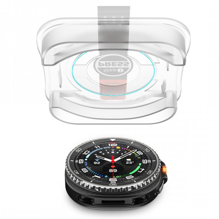 Spigen SGP Γυαλί Προστασίας GLAS.TR SLIM EZ FIT για SAMSUNG GALAXY Watch 8 Classic (46mm) - AGL09877 - 2 TEM - ΔΙΑΦΑΝΟ