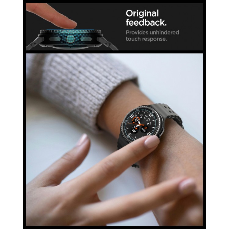 Spigen SGP Γυαλί Προστασίας GLAS.TR SLIM EZ FIT για SAMSUNG GALAXY Watch 8 Classic (46mm) - AGL09877 - 2 TEM - ΔΙΑΦΑΝΟ