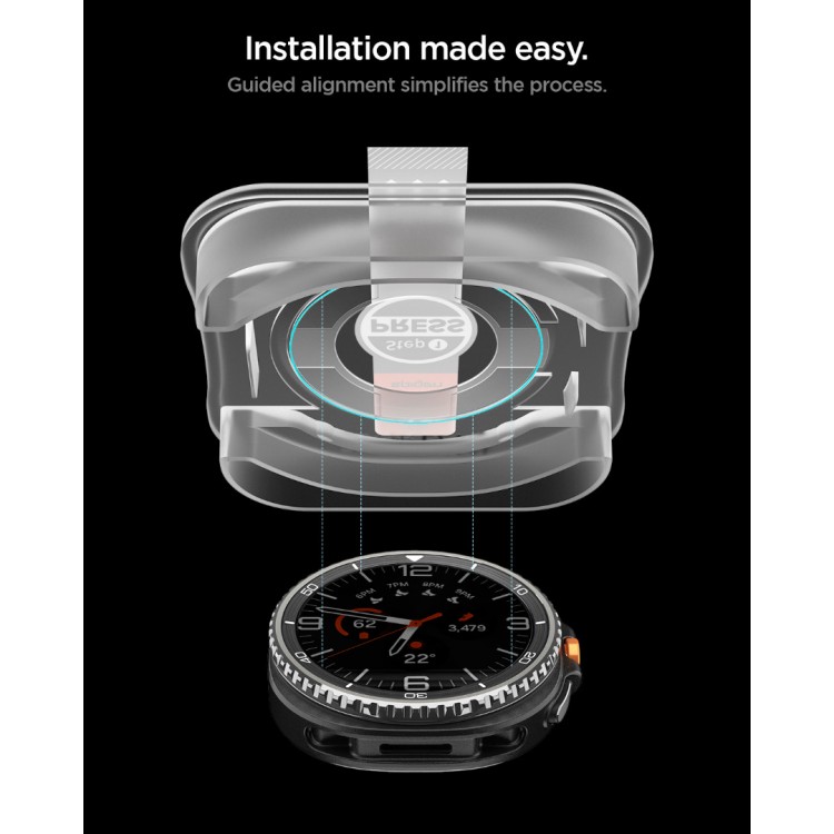 Spigen SGP Γυαλί Προστασίας GLAS.TR SLIM EZ FIT για SAMSUNG GALAXY Watch 8 Classic (46mm) - AGL09877 - 2 TEM - ΔΙΑΦΑΝΟ