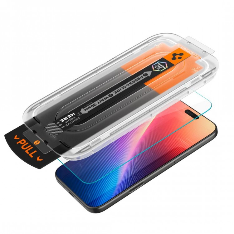 Spigen SGP Γυαλί προστασίας GLAS.tR EZ Fit Pro HD 1 Pack CASE FRIENDLY για APPLE iPhone 16 PRO 6.3 2024/17 6.3 2025 / 17 PRO 6.3 2025 - ΔΙΑΦΑΝΟ - AGL10097