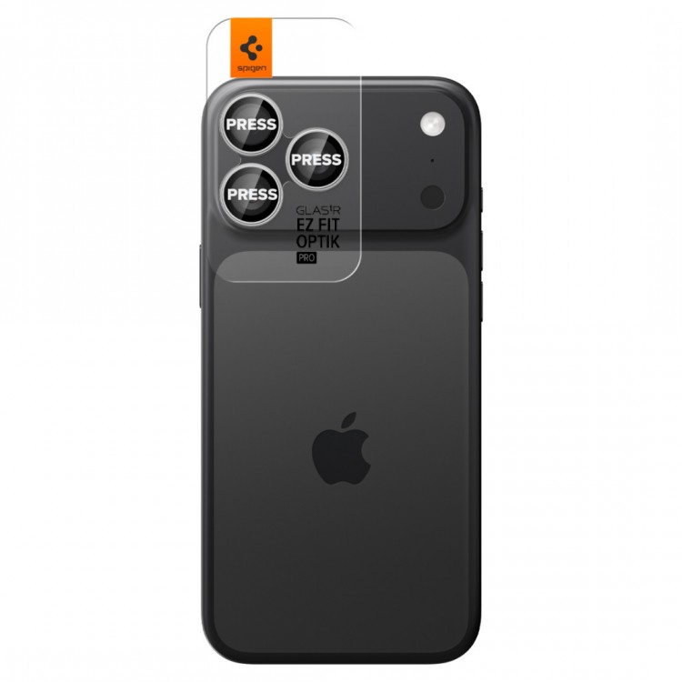 SPIGEN SGP OPTIK.TR EZ FIT CAMERA PROTECTOR Γυαλί προστασίας ΦΑΚΩΝ 9H για CAMERA LENS για Apple IPHONE 17/16/15/14 Pro & iPhone 17/16/15/14 Pro Max - ΑΣΗΜΙ - AGL10124 - 2-TEM