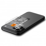 SPIGEN SGP OPTIK.TR EZ FIT CAMERA PROTECTOR Γυαλί προστασίας ΦΑΚΩΝ 9H για CAMERA LENS για Apple IPHONE 17/16/15/14 Pro & iPhone 17/16/15/14 Pro Max - ΑΣΗΜΙ - AGL10124 - 2-TEM