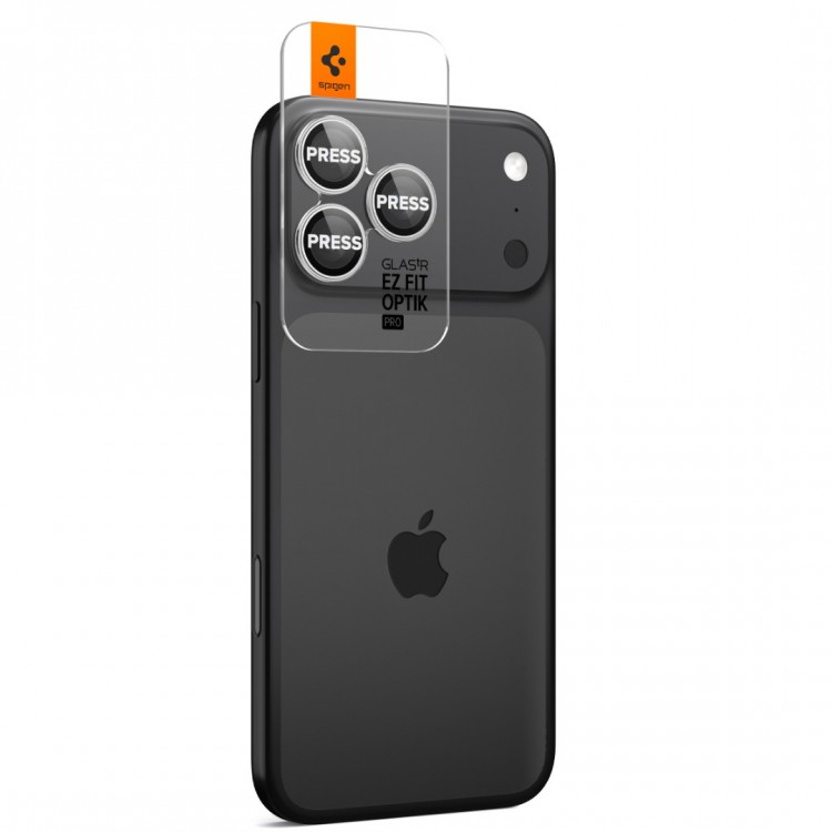 SPIGEN SGP OPTIK.TR EZ FIT CAMERA PROTECTOR Γυαλί προστασίας ΦΑΚΩΝ 9H για CAMERA LENS για Apple IPHONE 17/16/15/14 Pro & iPhone 17/16/15/14 Pro Max - ΑΣΗΜΙ - AGL10124 - 2-TEM