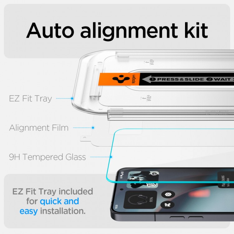 SPIGEN SGP TEMPERED GLASS Glass tR EZ Fit για NOTHING PHONE 3 - 2 ΤΕΜ. - ΔΙΑΦΑΝΟ - AGL10165