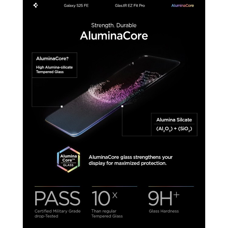 Spigen SGP Γυαλί προστασίας GLAS.tR EZ Fit HD FC για SAMSUNG GALAXY S25 FE 5G 2025 - 2 TEM. - ΔΙΑΦΑΝΟ - AGL10202