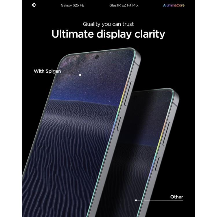 Spigen SGP Γυαλί προστασίας GLAS.tR EZ Fit HD FC για SAMSUNG GALAXY S25 FE 5G 2025 - 2 TEM. - ΔΙΑΦΑΝΟ - AGL10202