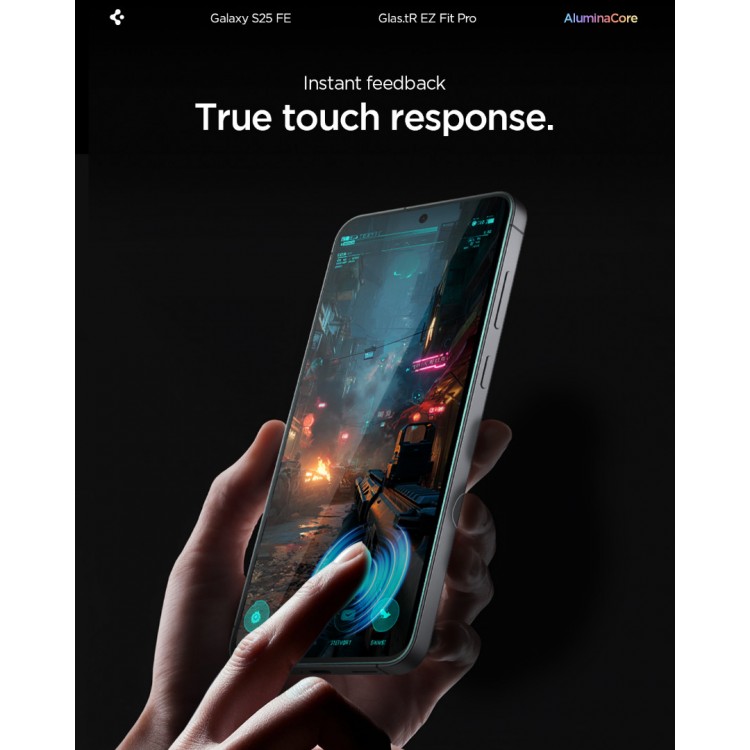 Spigen SGP Γυαλί προστασίας GLAS.tR EZ Fit HD FC για SAMSUNG GALAXY S25 FE 5G 2025 - 2 TEM. - ΔΙΑΦΑΝΟ - AGL10202