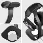Spigen SGP Aluminum S380 2-σε-1 Επιτραπέζια Βάση Φόρτισης ακουστικών για Apple AirPods Max , με ΥΠΟΔΟΧΗ για ασύρματο φορτιστή - ΜΑΥΡΟ - AMP02818