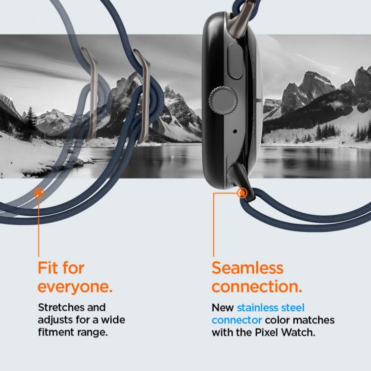 Spigen SGP BAND FIT LITE Υφασμάτινο Λουράκι για Google Pixel Watch 4/3 45 mm (2025/2024) - ΜΑΥΡΟ -  AMP07601