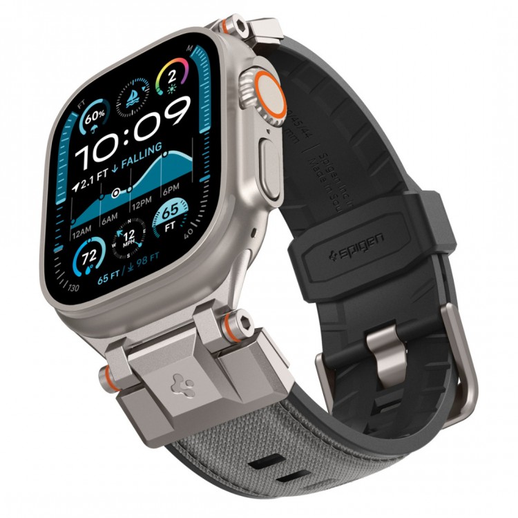 Spigen SGP DuraPro Armor λουράκι για APPLE WATCH Ultra 2/1 49mm / 9/8/7 45mm / SE/6/5/4 44mm / 3/2/1 42mm - ΓΚΡΙ - AMP09104