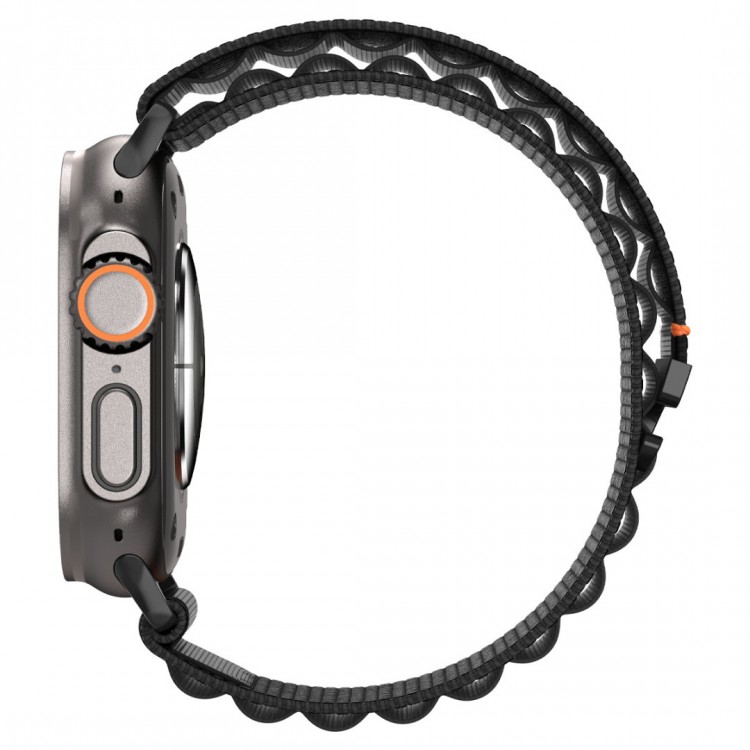 Spigen SGP WBF1 Fabric(hook) Band / λουράκι για Apple Watch series Ultra 3/2/1 49mm, Series 11/10 46mm and Series 9/8/7/6/5/4/SE 45mm, 44mm - ΜΑΥΡΟ - AMP10144