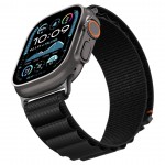 Spigen SGP WBF1 Fabric(hook) Band / λουράκι για Apple Watch series Ultra 3/2/1 49mm, Series 11/10 46mm and Series 9/8/7/6/5/4/SE 45mm, 44mm - ΜΑΥΡΟ - AMP10144