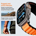 Spigen SGP WBF1 Fabric(hook) Band / λουράκι για Apple Watch series Ultra 3/2/1 49mm, Series 11/10 46mm and Series 9/8/7/6/5/4/SE 45mm, 44mm - ΜΑΥΡΟ/ΠΟΡΤΟΚΑΛΙ - AMP10145