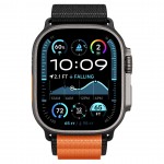 Spigen SGP WBF1 Fabric(hook) Band / λουράκι για Apple Watch series Ultra 3/2/1 49mm, Series 11/10 46mm and Series 9/8/7/6/5/4/SE 45mm, 44mm - ΜΑΥΡΟ/ΠΟΡΤΟΚΑΛΙ - AMP10145