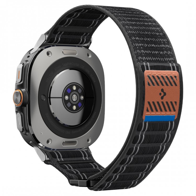 Spigen SGP WBF0 Fabric Band (hook-and-loop) Υφασμάτινο Λουράκι για Samsung Galaxy Watch Ultra 47MM - ΜΑΥΡΟ - AMP10146