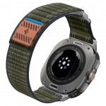 Spigen SGP WBF0 Fabric Band (hook-and-loop) Υφασμάτινο Λουράκι για Samsung Galaxy Watch Ultra 47MM - ΠΡΑΣΙΝΟ ΧΑΚΙ - AMP10147