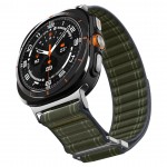 Spigen SGP WBF0 Fabric Band (hook-and-loop) Υφασμάτινο Λουράκι για Samsung Galaxy Watch Ultra 47MM - ΠΡΑΣΙΝΟ ΧΑΚΙ - AMP10147