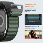 Spigen SGP WBF1 Fabric(hook) Band / λουράκι για Apple Watch series Ultra 3/2/1 49mm, Series 11/10 46mm and Series 9/8/7/6/5/4/SE 45mm, 44mm - ΜΑΥΡΟ/ΠΡΑΣΙΝΟ - AMP10223