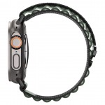 Spigen SGP WBF1 Fabric(hook) Band / λουράκι για Apple Watch series Ultra 3/2/1 49mm, Series 11/10 46mm and Series 9/8/7/6/5/4/SE 45mm, 44mm - ΜΑΥΡΟ/ΠΡΑΣΙΝΟ - AMP10223
