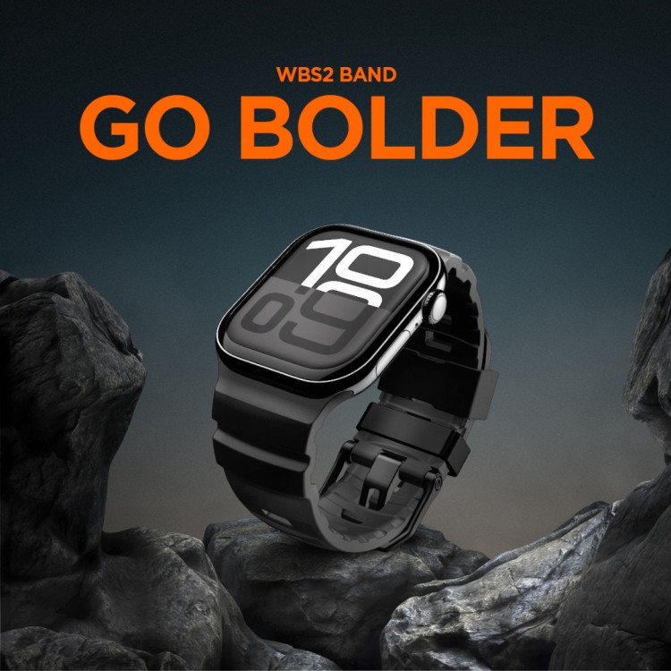 Spigen SGP WBS2 Λουράκι ΣΙΛΙΚΟΝΗΣ για APPLE WATCH SERIES 8 / 9 / 10 / 11 / SE / ULTRA (44 / 45 / 46 / 49 MM) - ΜΑΥΡΟ - AMP10508