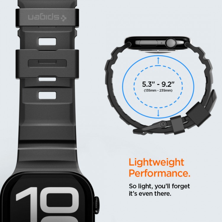 Spigen SGP WBS2 Λουράκι ΣΙΛΙΚΟΝΗΣ για APPLE WATCH SERIES 8 / 9 / 10 / 11 / SE / ULTRA (44 / 45 / 46 / 49 MM) - ΜΑΥΡΟ - AMP10508